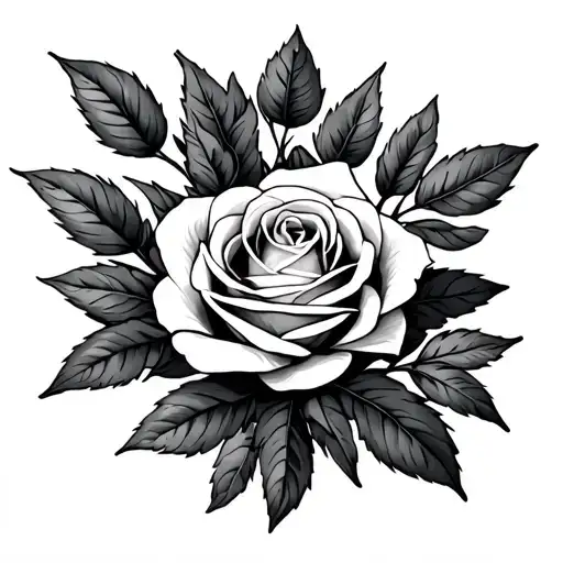 Olive Branch And Rose