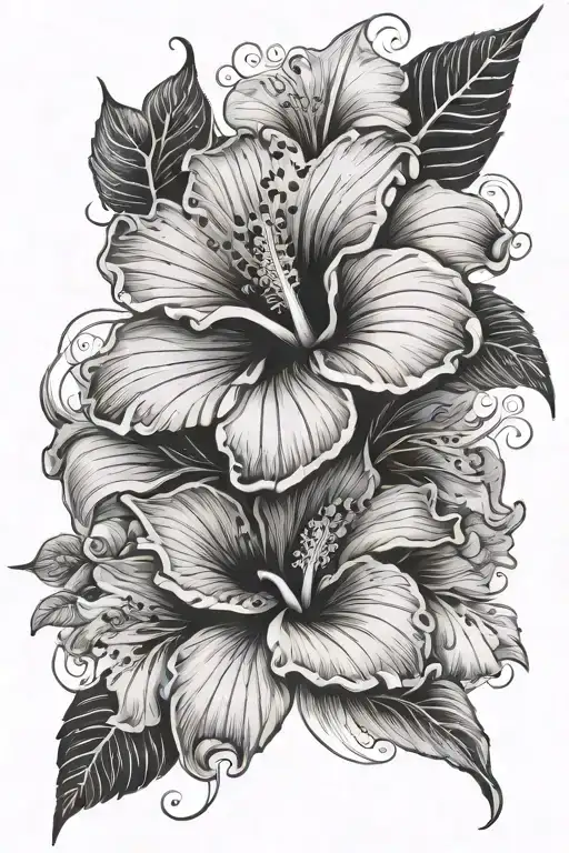 Hibiscus Inside Dolphin