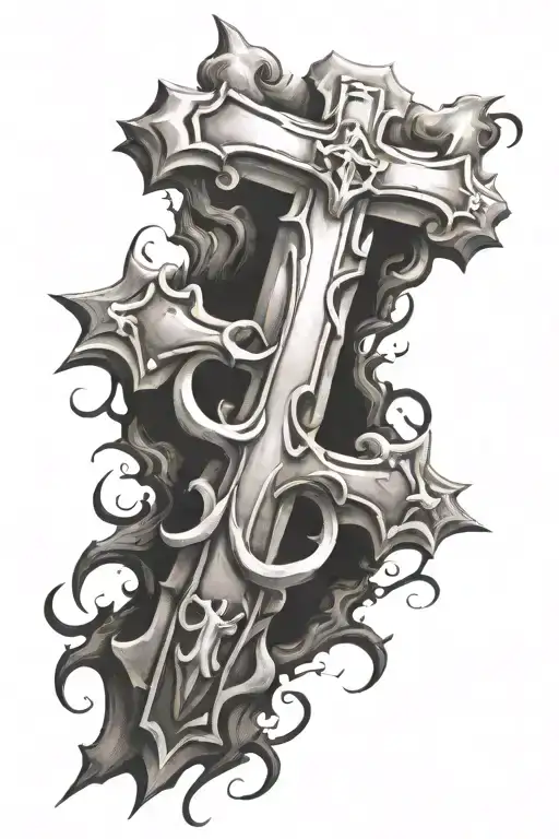Holy Cross Tattoo Design