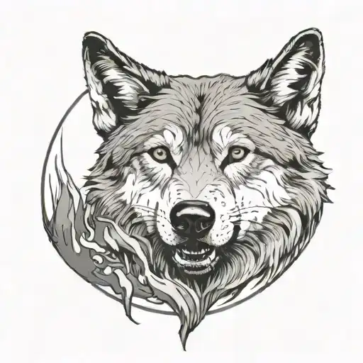 Wolf Scratching But You Can See The Bottom Of The Worlf Paw