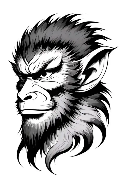 Sun Wukong Face Very Detailed