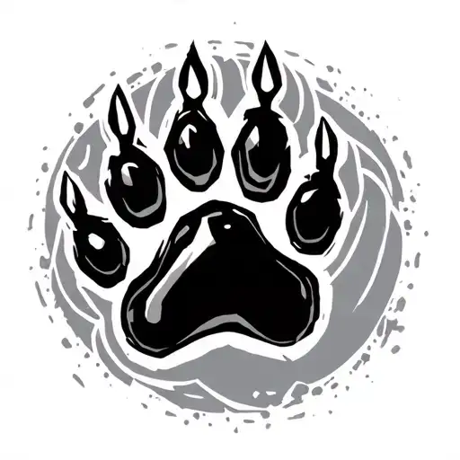 Dog Paw With Geometry