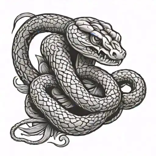 La Familia Tatto With A Snake Wrapped