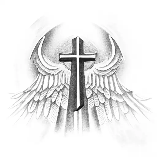 Christian Cross With Angels