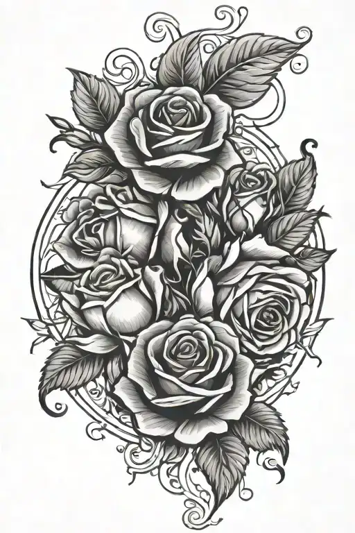 Gemini Zodiac And Roses Surrounded