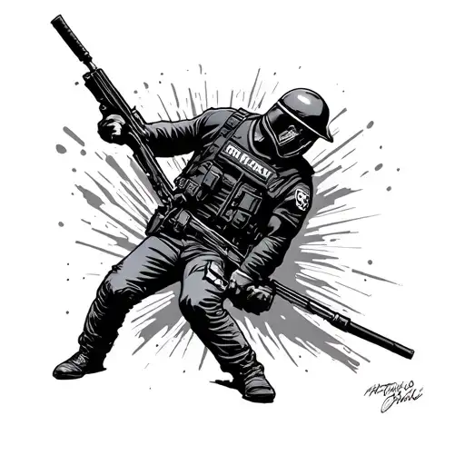 The Guy Beats Riot Police