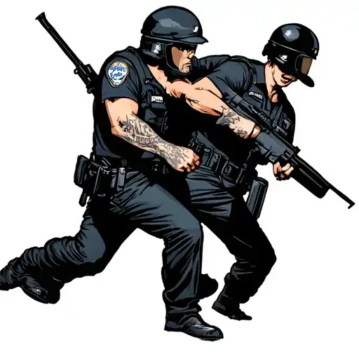 The Guy Beats A Riot Police With His Foot