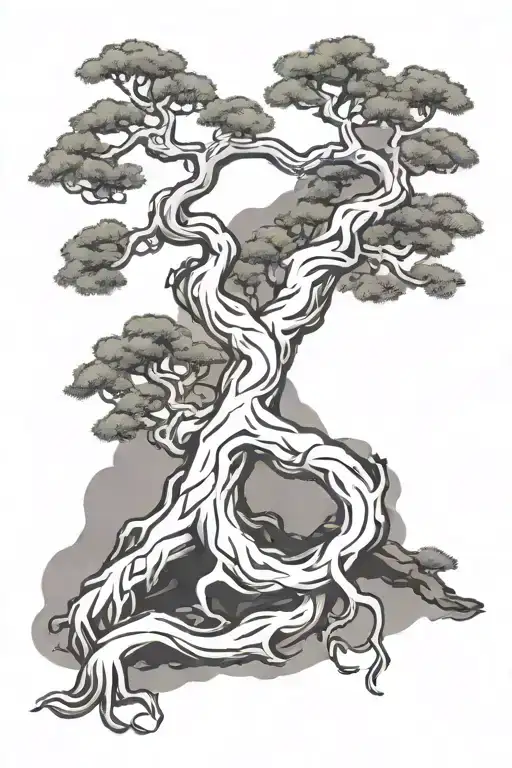 Bonsai And Cross Intertwined