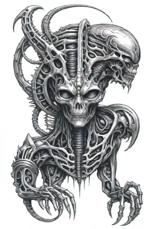 Biomechanic Giger Alien Symetric