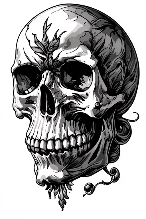 Skull Stacked Half Sleeve