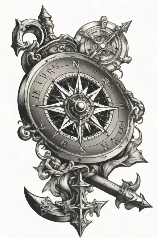 Nautical Compass Intertwined