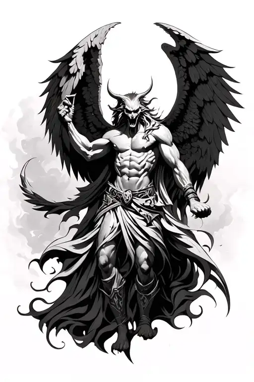 Angel Warrior Killing Demon