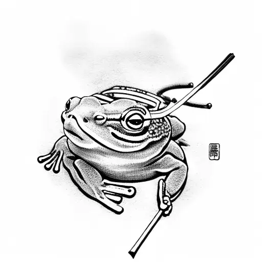 Japanese Traditional Samurai Frog
