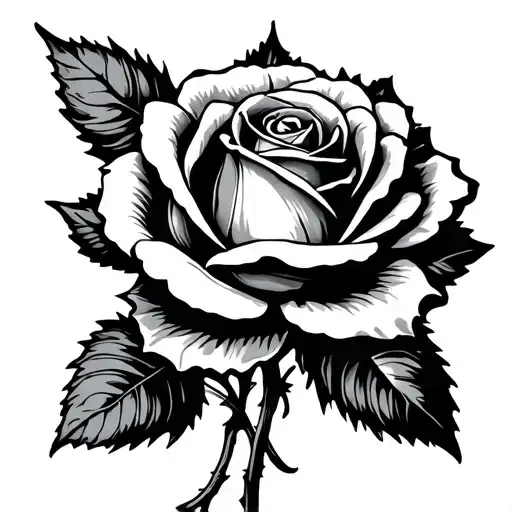 Rose And Honeysuckle Flower