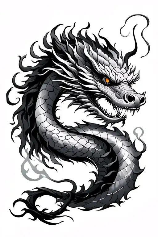 Japanese Dragon Wrapped Around Arm