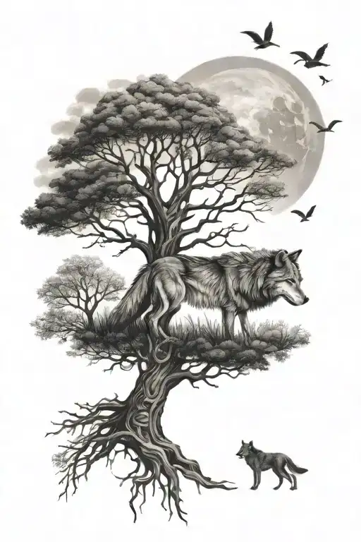 Tree Of Life Wolf
