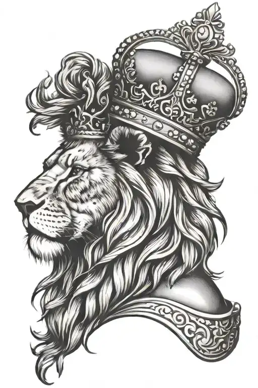 Lion Wearing A Crown