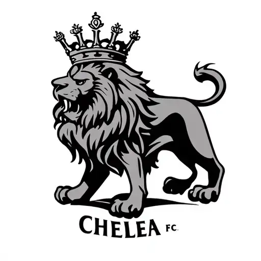 Chelsea Fc Logo Lion Wearing A Crown