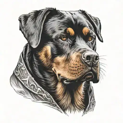 Create A Detailed Portrait Of Your Rottweiler In A War-themed Setting