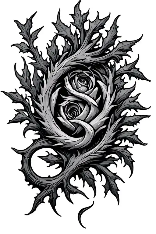 Thorn Vine Thin Line