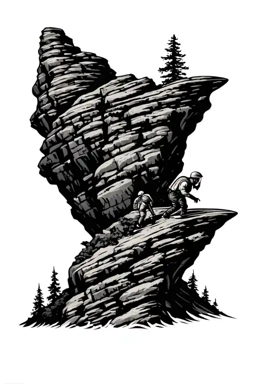 Mountain Rock Climbing Surfing Hiking Time Based Tattoo With Ideas