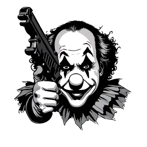 Clown With Gun