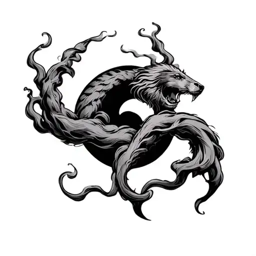 Circle Of Life Hood And Bad With Smoke