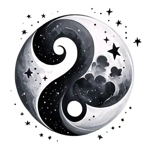 A Semicolon Made Up Of Stars And The Moon