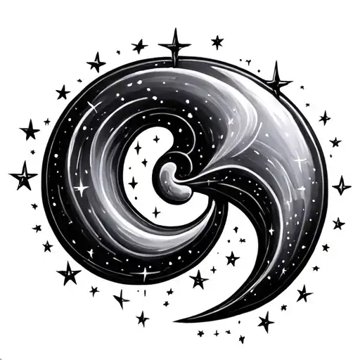 A Semicolon Made Up Of Stars Forming The Shape