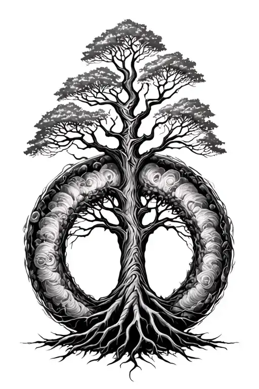 Circular Tree Without Leaves With Root