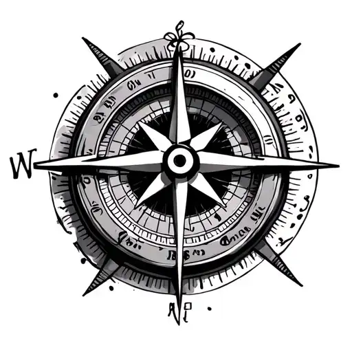 Navigation Compass Passing Time