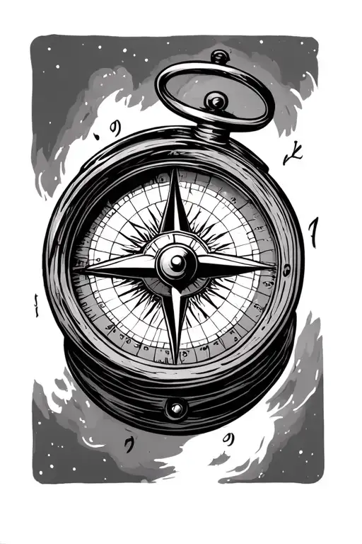 Navigation Compass Passing Time