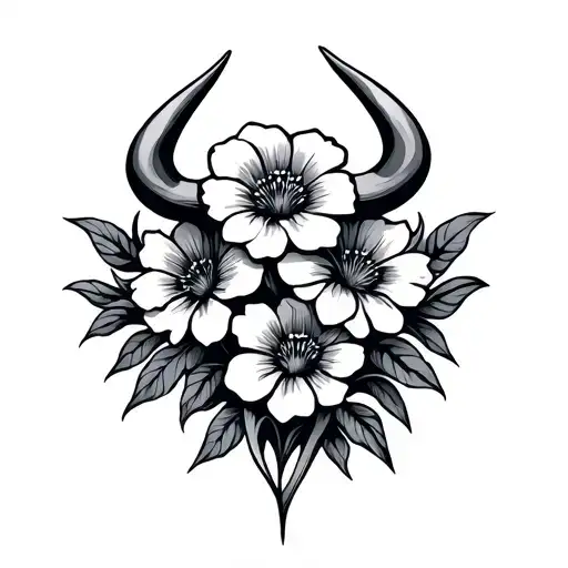 Flowers Taurus Zodiac Symbol