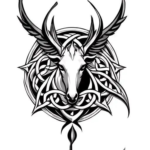 Sagittarius Celtic Abstract Design