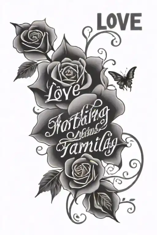 Phrase Love Means Nothing Without Family