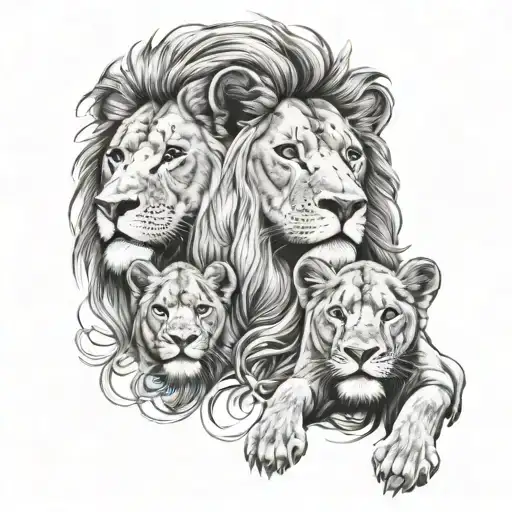 Lion With Children 12 Years Old