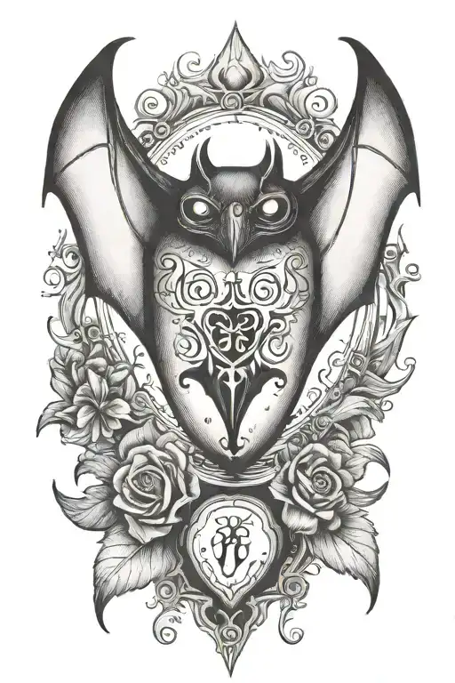 Bat With Ouija Planchette