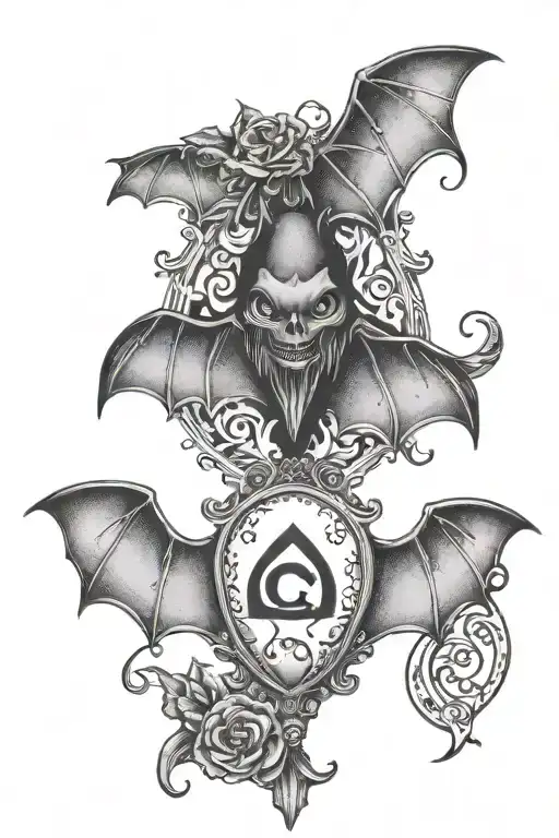 Bat With Ouija Planchette