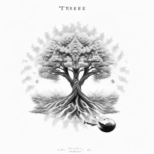 Tree Made From Letters K And J