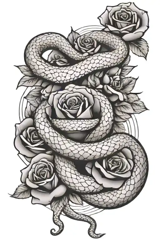 Snake And Rose Small