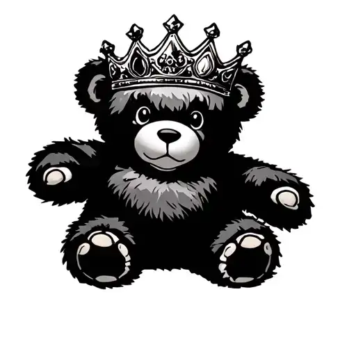 Teddy Bear Holding A Crown