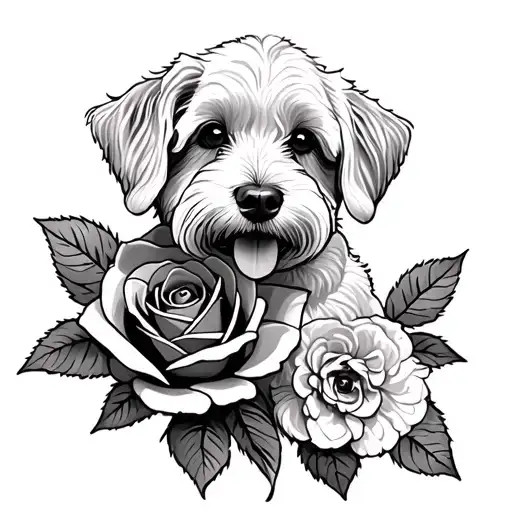 Rose And Goldendoodle
