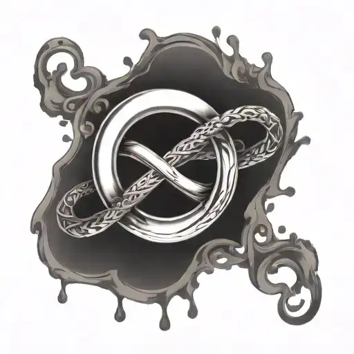 Infinity Symbol With A Circle Chained At It
