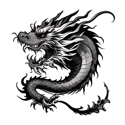 Japanese Dragon Tattoo Design