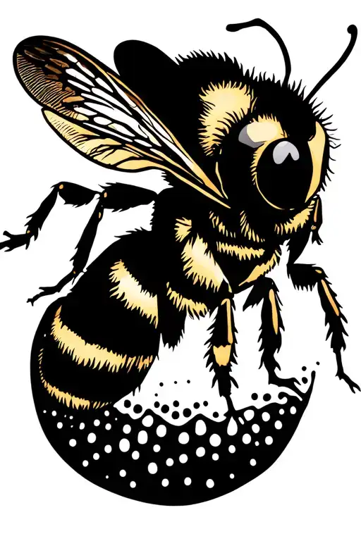 Bee Walking With Foot Steps That Is Morse Code