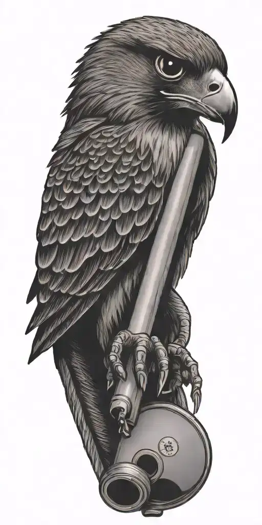 Falcon Holding A Giant Baseball Bat