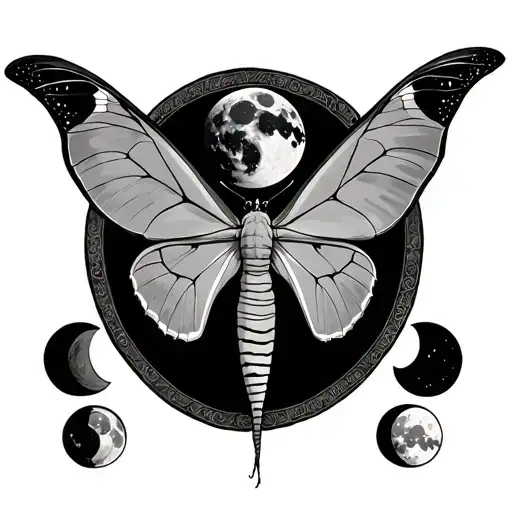 Luna Moth And Moon Phases