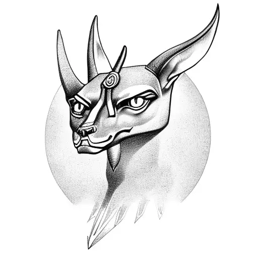 Anubis With Ankh Symbol