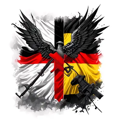 Soldier Family Music German Flag Cross
