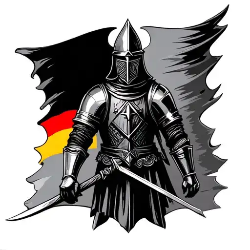 German Flag Templar Knight
